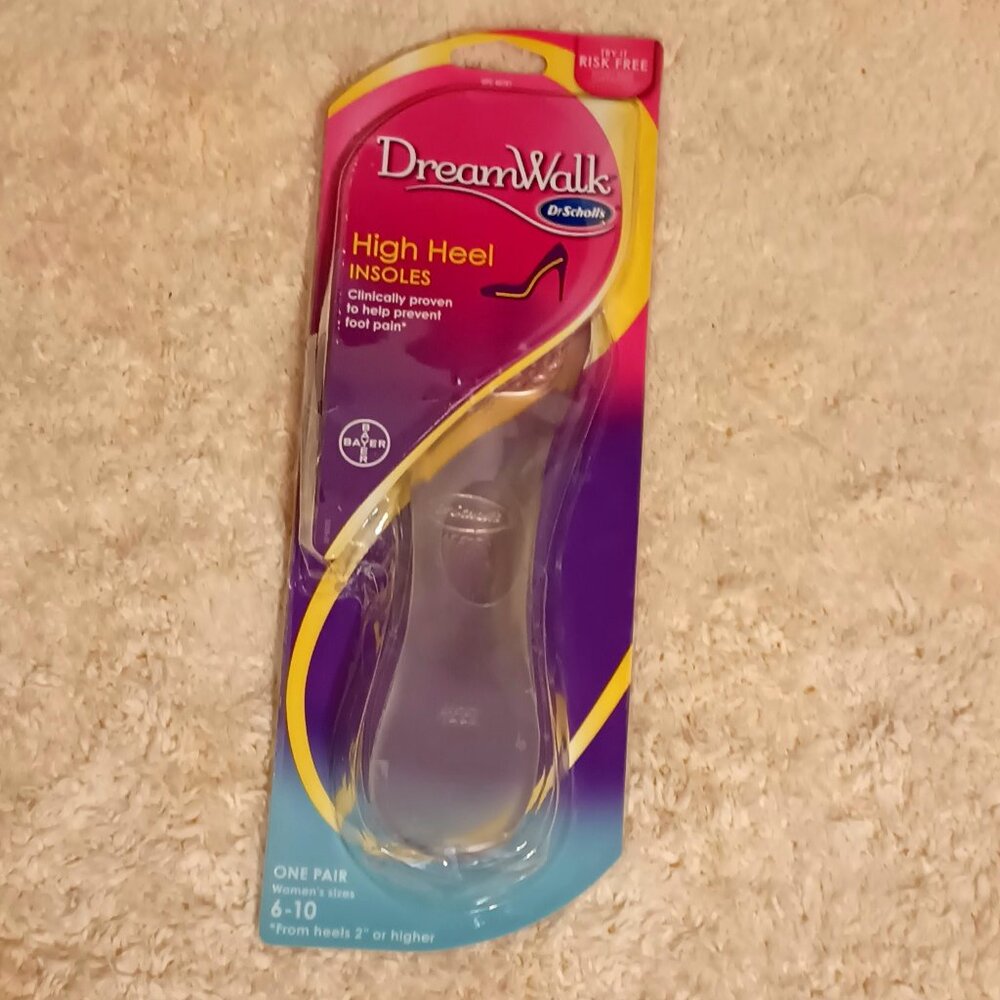 NWT ~ Dr. Scholl’s Stylish Step High Heel Relief Insoles, 1 Pair, Size 6-10